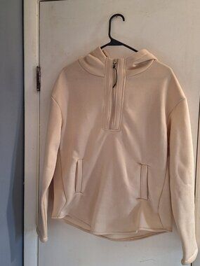 tan pullover half zipper medium